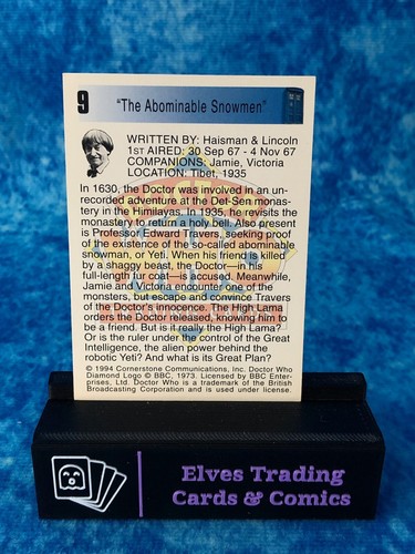 Doctor Who Series One 1 SINGLE Non-Sport Trading Card by Cornerstone 1994 - Picture 18 of 208