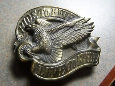 Vintage 1982 " HARLEY-DAVIDSON RIDE TO LIVE " Belt Buckle