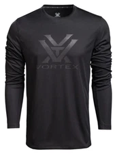 Vortex Optics Core Logo Performance Grid Long Sleeve Shirt Black L 222-43-BLKL