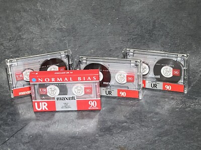 4 Maxwell UR 90 Minute Blank Audio Cassette Tapes Normal Bias (1) New Sealed