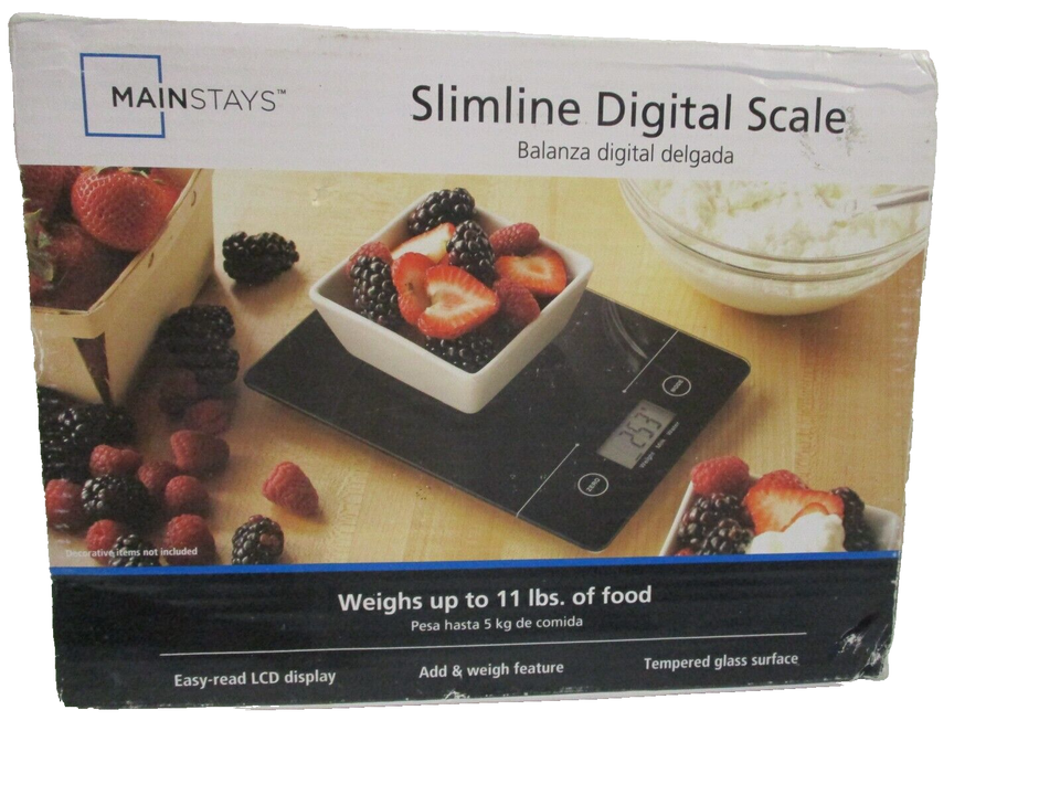 Mainstays Slimline Digital Scale Black MS14 041 410 70 Battery Included mainstays-slimline-digital-scale-black-ms14-041-410-70-battery-included