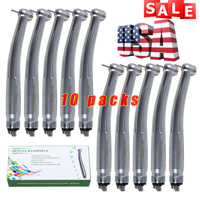 10pcs NSK PANA MAX Style Dental High Speed Handpiece Turbine Push Button 4 Hole