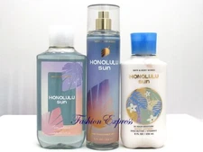 BATH & BODY WORKS HONOLULU SUN BODY MIST SPRAY + SHOWER GEL + BODY LOTION SET