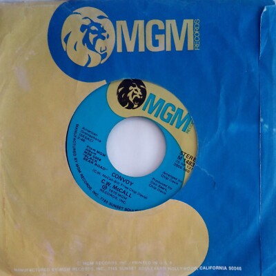 C.W. McCall - CONVOY / Long Lonesome Road, 1975 MGM (M-14839) VG+ vinyl. 