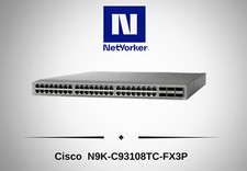 Cisco Nexus N9K-C93108TC-FX3P 48 Port 100M/1/2.5/5/10GT 6x 100G Network Switch