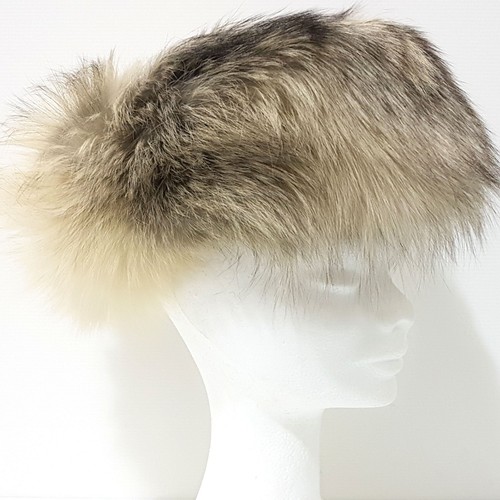 Cappello Pelliccia VOLPE Pelo Lungo TGL 54 bianco panna e castano colbacco  G157 | eBay