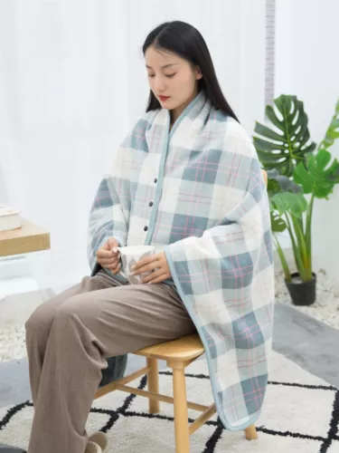 Shawls Lattice Wrap Cape Nap Cloak Blanket Gift Soft Warm Shawl Flannel Blanket - Picture 16 of 32