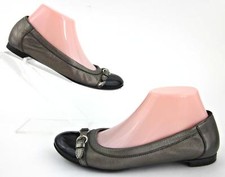 AGL Attilio Giusti Leombruni Monika Ballet Flats Pewter  Black EU 37.5 / US 7.5