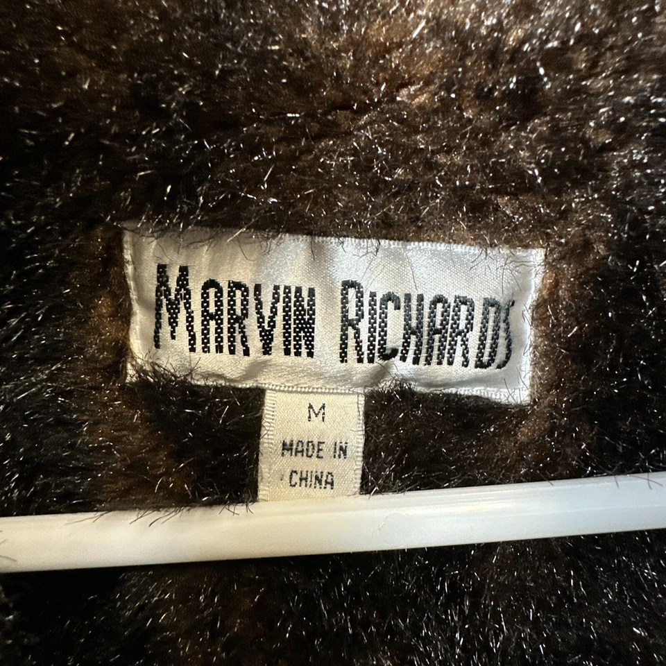 Denim And faux Fur Coat By Marvin Richard’s Woman’s Size Medium - M - Image 2 of 4