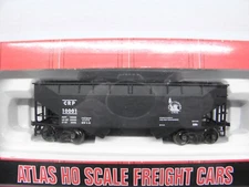 ATLAS - 2 BAY OFFSET SIDE HOPPER - JERSEY CENTRAL - CRP #10001 HO SCALE- USED