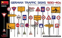 Miniart 35633 1:35 German Traffic Signs 1930-40'S Plastic Model Kit