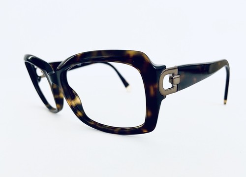 DKNY Oversized Dark Tortoise Square Glasses W Gold Logo Accent DY 4073 55 17 130