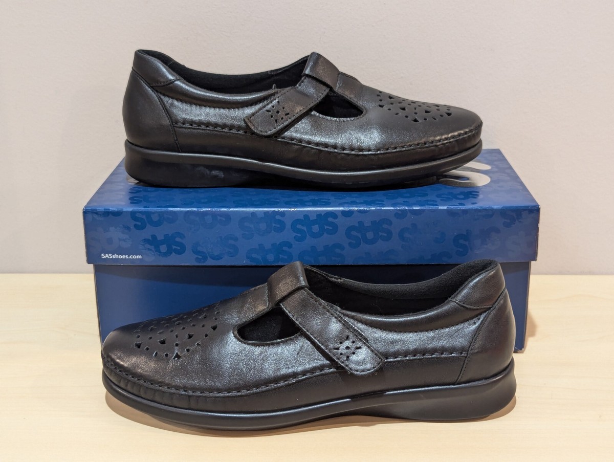 SAS Women's Shoes Willow Black Smooth 10 N FREE SHIPPING New