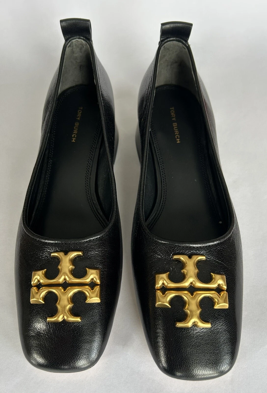 TORY BURCH POMPA TORI BURCH ELEANOR NUOVA CON SCATOLA 35 MM MISURA 8 5 NERA FELLINI FRESATA