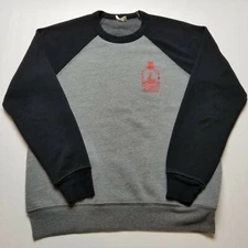 Gallows MFG Sweatshirt Mens S Gray Black Pirate Ship Skeleton Sea Pullover $19