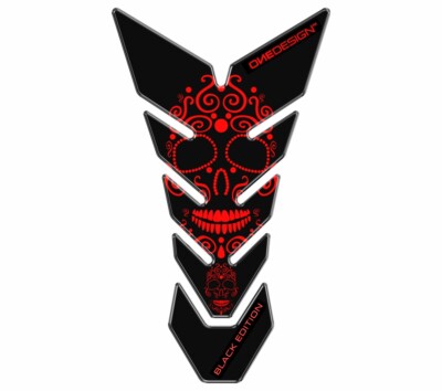 Tankpad Schutz Red Skull für Kawasaki Z1R 1000 D , ZX10 Tomcat