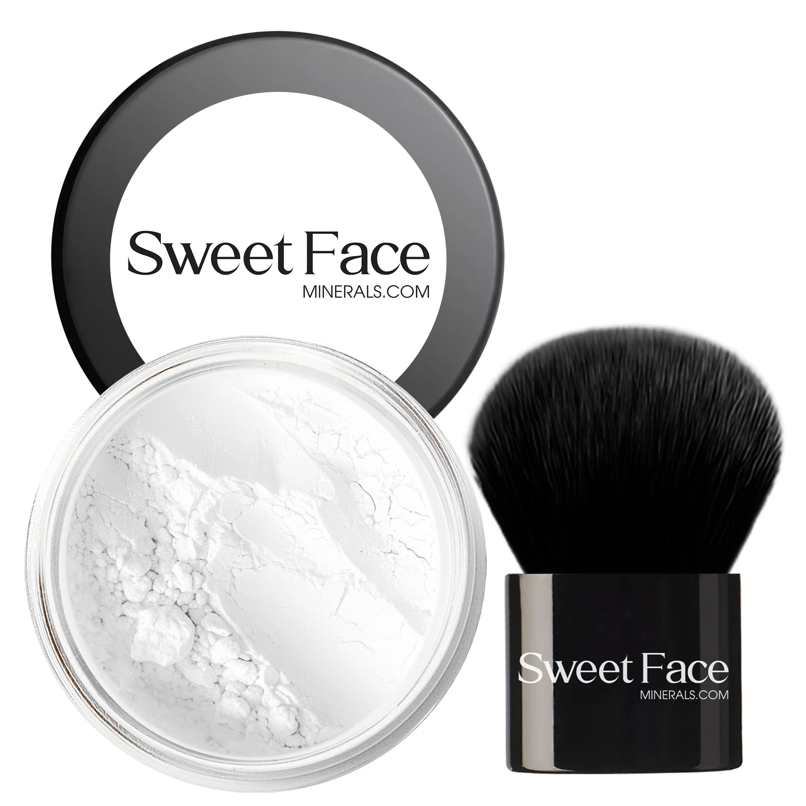 FINISHING POWDER with KABUKI BRUSH Mineral Makeup Setting Illuminating Bare Face