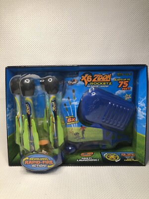 Zing X6 Zoom Rocketz Six Shooter Launcher  Blasts up to 75ft Soft Foam New