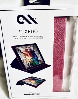 New Case-Mate Tuxedo Folio Case Cover With Integrated Stand for LG G Pad X 8.0