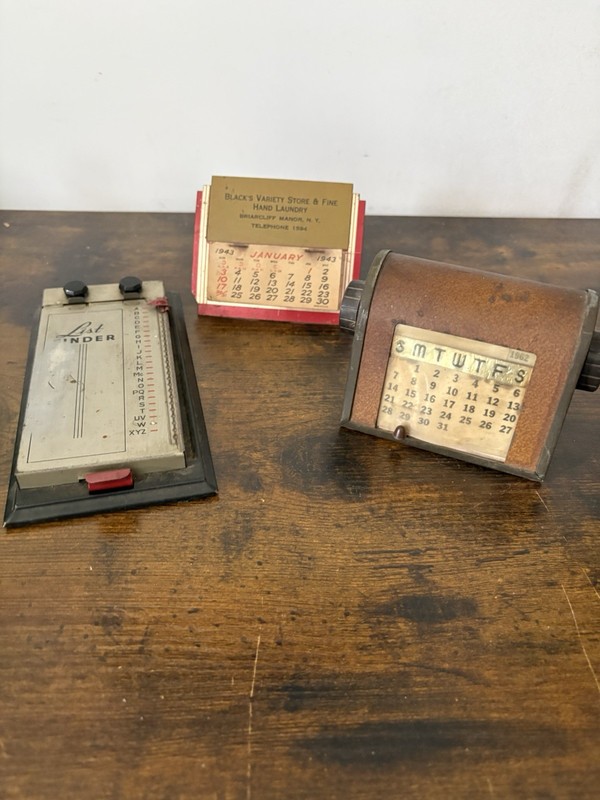 Antique Perpetual Calendar in Paper, List finder, Address Book, Desk Accessories