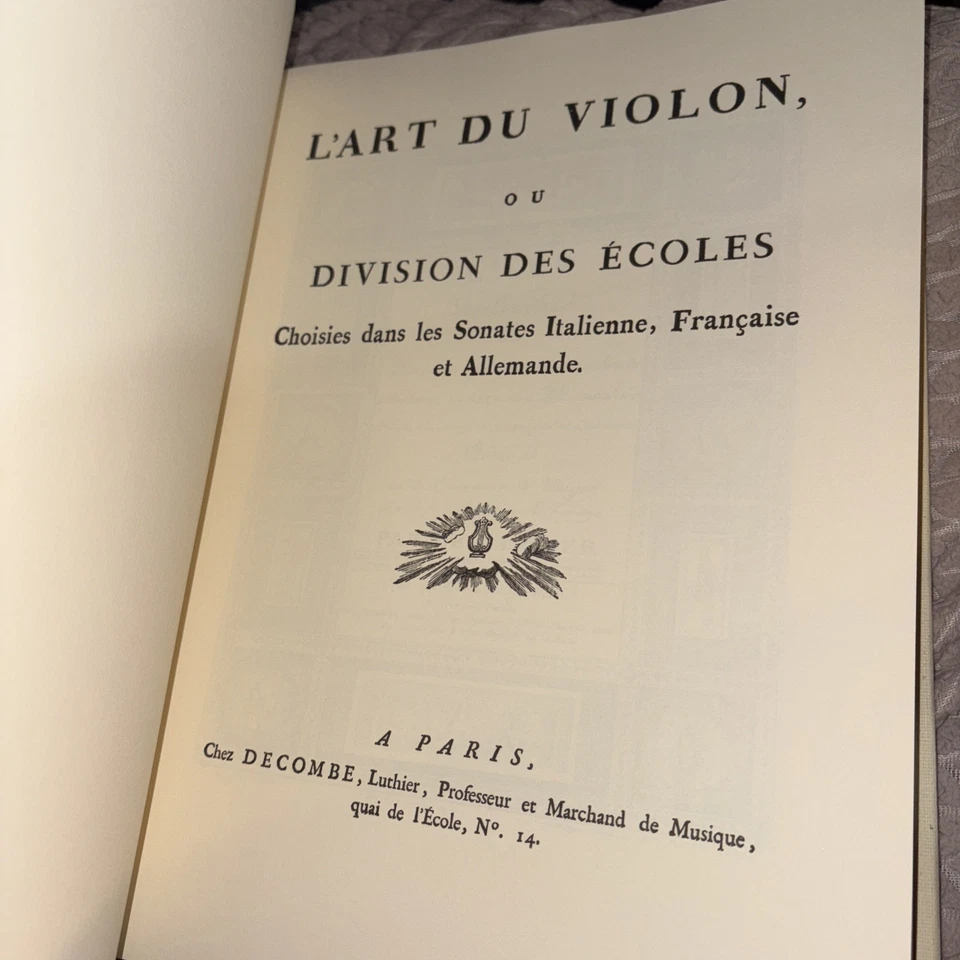 L'art du violon: Monuments of Music and Music Literature in Facsimile 14 Cartier - Image 3 of 4