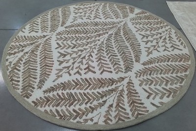 IVORY / BROWN 7'-0'' x 7'-0'' Back Stain Rug, Reduced Price 1172793587 CPR208T-7R