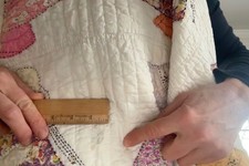 VTG Sun Bonnet Sue Cutter Repair Crib Lap Quilt Vintage Prints READ