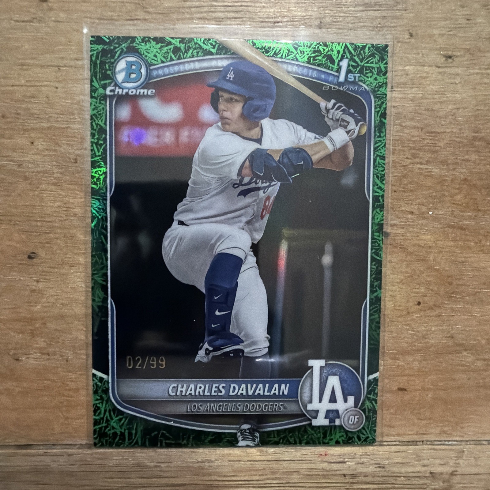 2025 Bowman Draft - Chrome Charles Davalan #BDC-96 Green Grass Refractor /99