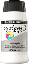 Daler-Rowney System3 Acrylic Paint, Plastic Pot, 16.91Oz - 500 Ml, Zinc Mixing W