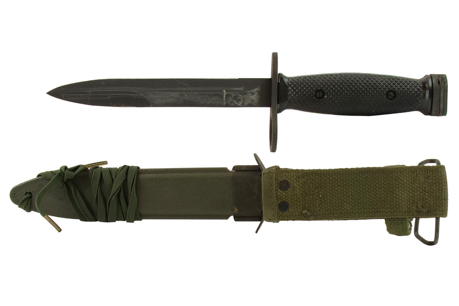 Original Colt M7 Bayonet w/ Scabbard Used Very Good-Excellent US Mil - 1432930