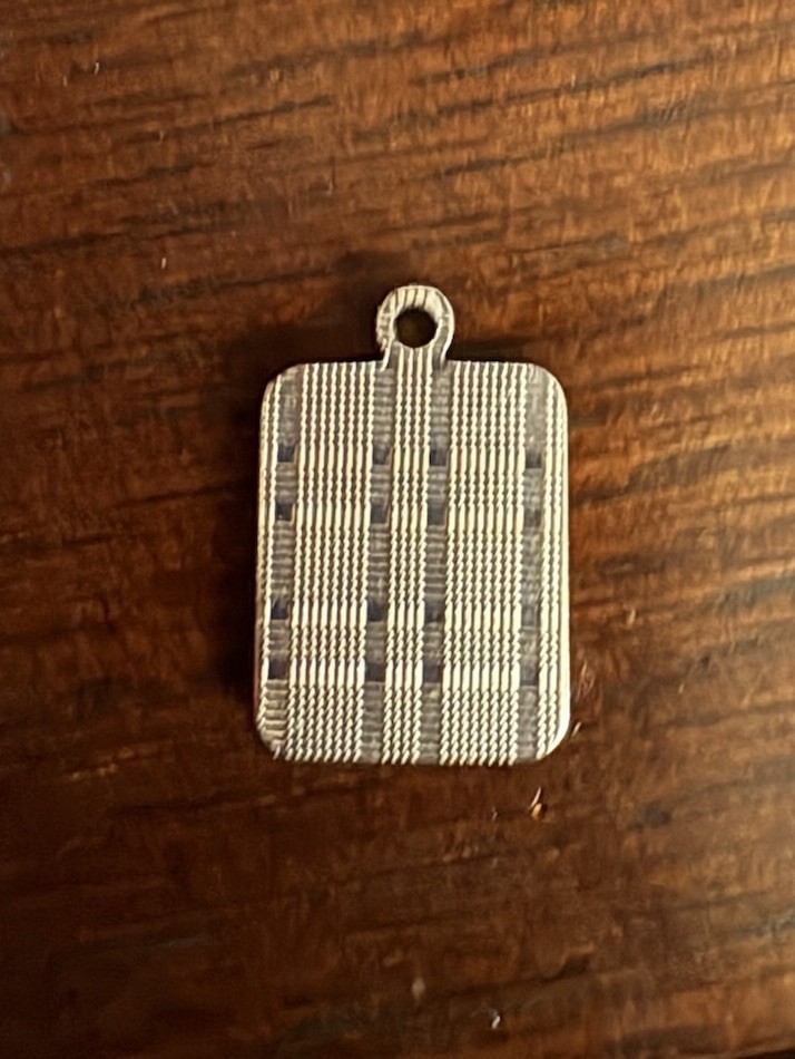 Sterling  Silver Rectangular Letter J Pendant Alp… - image 2