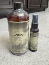WEN Sweet Almond Mint Cleansing Conditioner 16oz  Treatment Mist 2oz Set