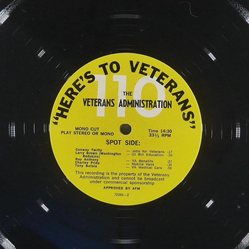 MERLE HAGGARD Here’S To Veterans – Program No. 1425 ADMINISTRATION 72386 VG+ LP - Image 3 of 4