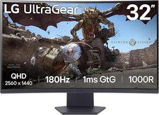 LG 32" 32GS60QC-B UltraGear Gaming Monitor QHD 180Hz 300nits 1ms VESA 100x100mm