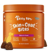 Zesty Paws Skin and Coat Bites - 90 Chews 12.7 oz Exp 8/2025