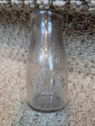Vintage Old 1/2 Pint Glass Milk Bottle Cedarburg Dairy Co Wisconsin Slug Plate