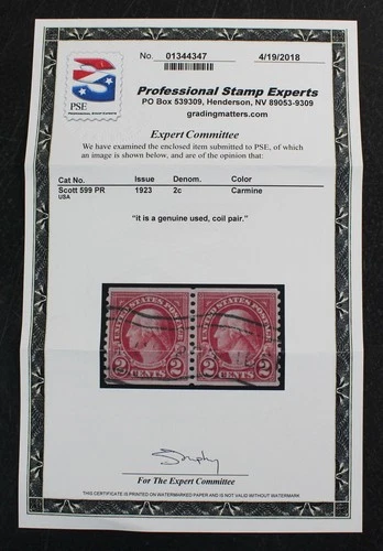 CKStamps: US Stamps Collection Scott#599 Used PSE Cert