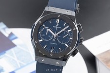 Hublot Classic Fusion Ceramic Blue Chronograph Automatik Ref 521.CM.7170.RX  Box