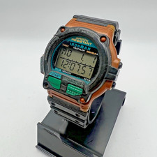 Orologio Vintage Raro 1996 Timex Ironman Indiglo Triathlon Verde Rame Cinturino Nuovo