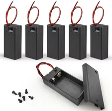 6 Pack 9V Battery Holder with On/Off Switch for Students Experiments LED Strips