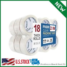 Packing Tape, 18 Rolls Heavy Duty Clear Packaging Tape for Shipping Packaging Mo