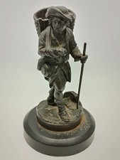 Antique Old Continental Bronze The Wanderer