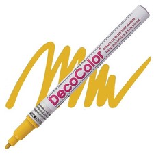 DecoColor, Paint Marker, Mustard Yellow, Fine Point, Permanent, Oil, Bullet
