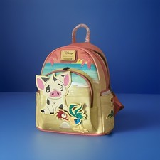 Mini mochila Loungefly Disney Moana Pua & Hei Hei Sunset nueva con etiquetas