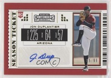 2019 Chronicles Contenders Season Tickets Gold 65/99 Jon Duplantier #15 Auto s3g