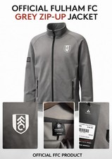 Fulham FC Grey Zip-Up Jacket – Official Club Merchandise – Size Medium