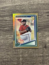 2025 Donruss Baseball Carter Holton Rated Prospect Gold /10 Bookend Corner Ding
