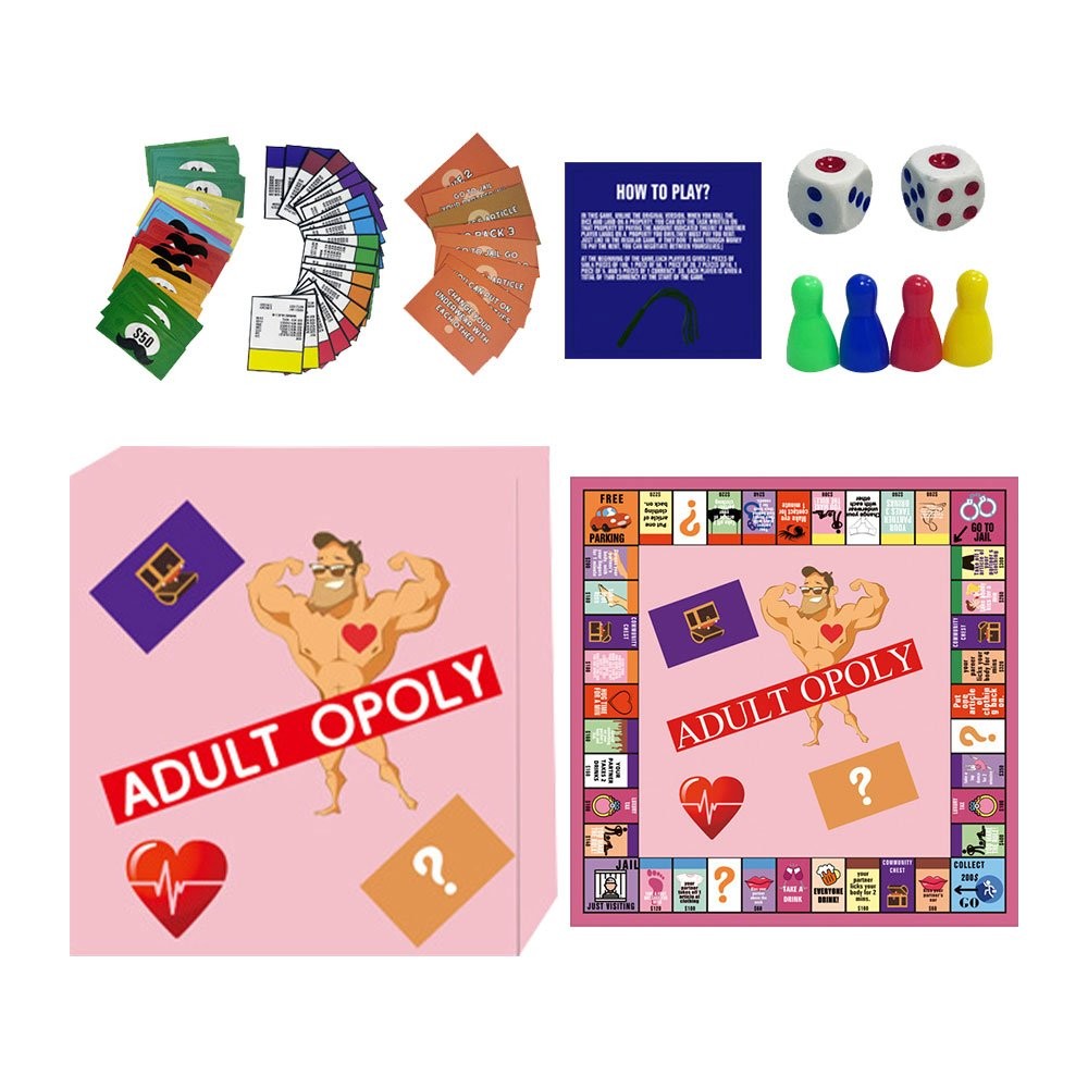 Couple Adult Opoly Board Game Deck Cards Date Night Ideas Conversation Intimacy