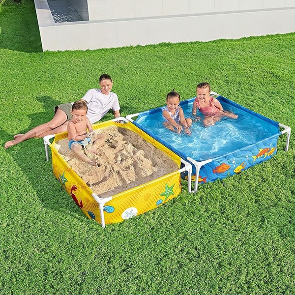 Bestway My First Frame Pool Mit Sandkasten 213 X 122 X 30,5 Cm Planschbecken-image