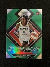 2022-23 Panini Prizm WNBA Emergent Green Kelsey Mitchell Indiana Fever #8